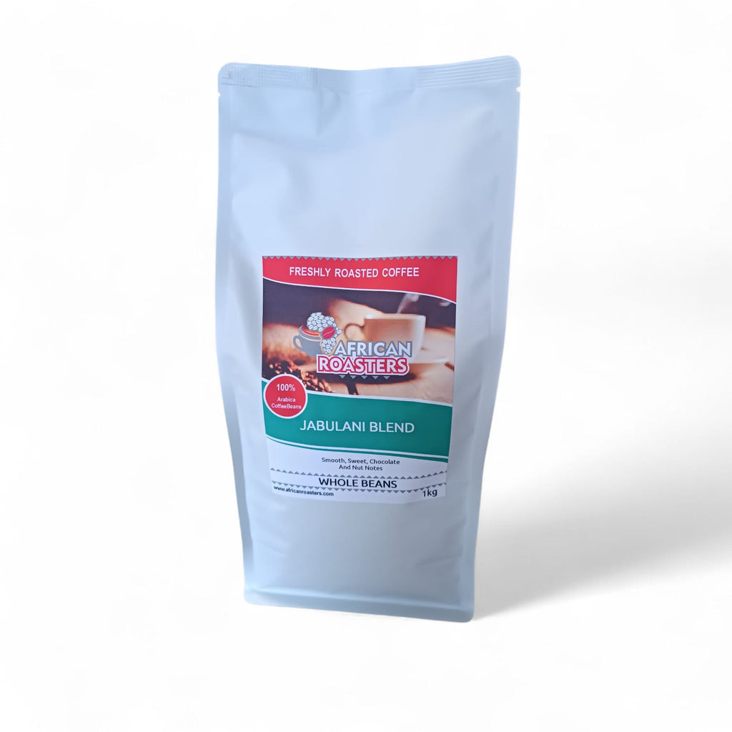Coffee bag from African Roasters on a white background