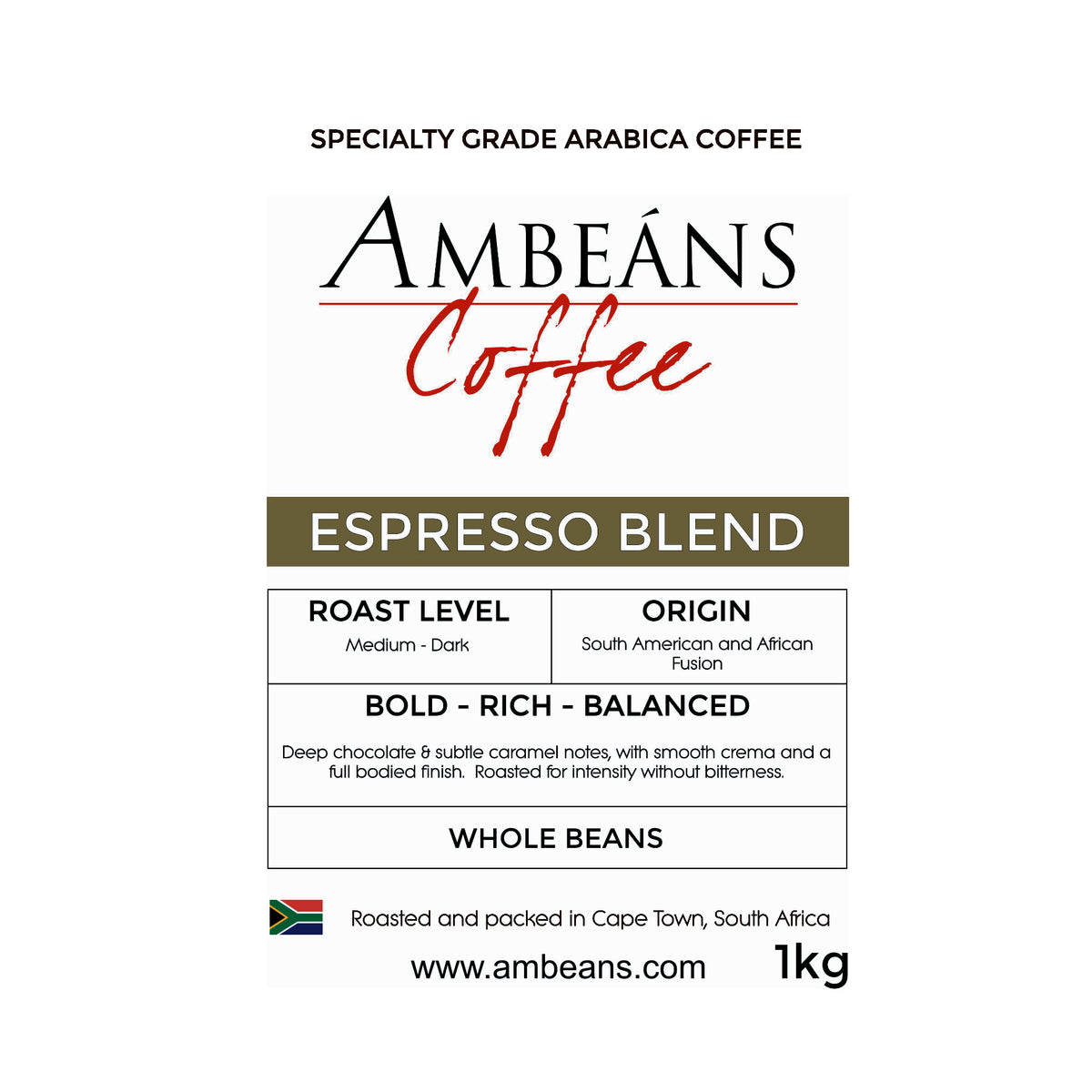Ambeáns Specialty Coffee Beans - Espresso Blend