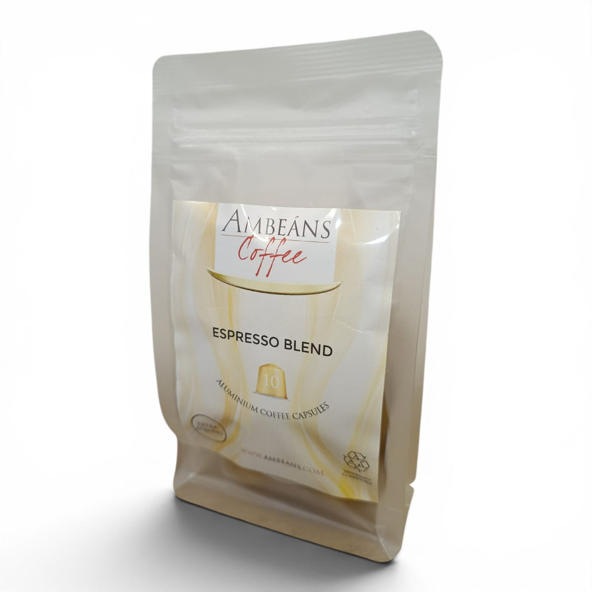 Ambeans Coffee Espresso Blend package on a white background