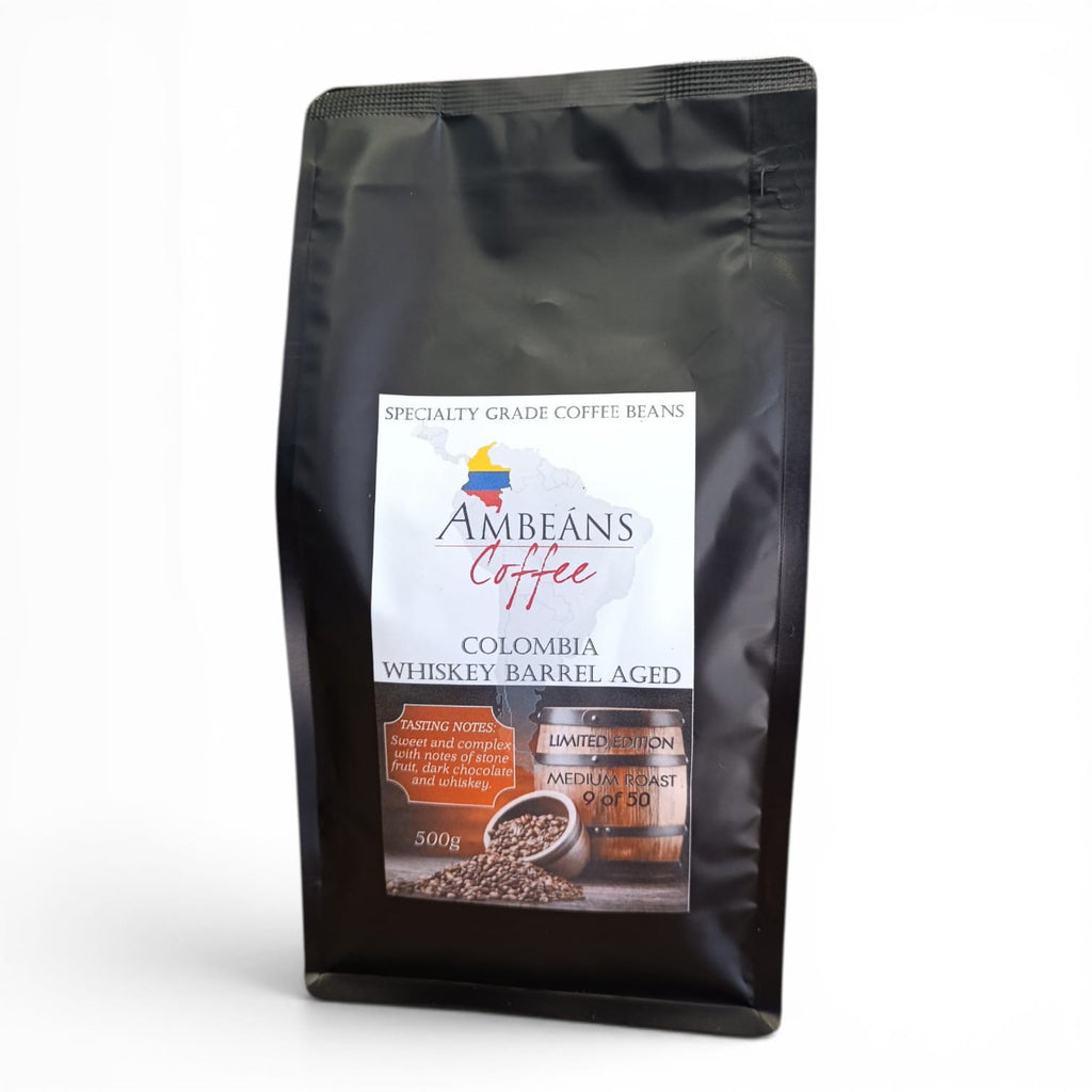 Ambeans Specialty Grade Coffee Beans - Colombia Whiskey Barrel Aged 500g