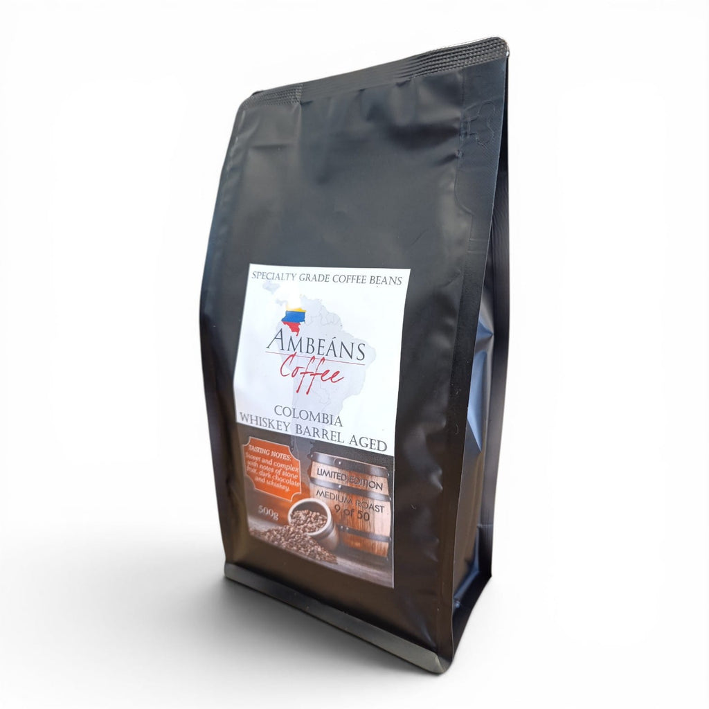 Ambeans Specialty Grade Coffee Beans - Colombia Whiskey Barrel Aged 500g